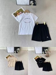 2024 Summer boys girls clothes sets designer kids triangle letter printed short sleeve tops shorts skirt 2pcs children casual outfits S1285