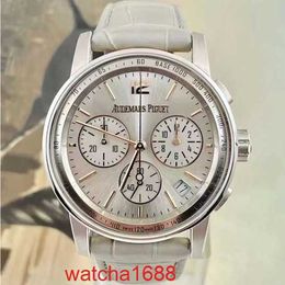 AP Wrist Watch Montre CODE 11.59 Series 26393CR Silver Gray Plate Platinum Mens Fashion Leisure Business Sports Timing Mechanical Watch