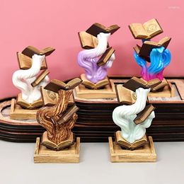 Decorative Figurines 2024 Novelty Wizard Magic Dice Towe Moving Resin Tower Sculpture Big Book Ornament Statues Home Decorations Game Tools