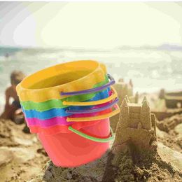 Play Water Sand Fun Children Beach Toys Summer Seaside Silicone Collection Bucket Dig in Tools 240403