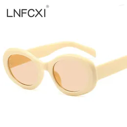 Sunglasses LNFCXI Round 2024 Arrival Men Women Vintage Brand Designer Shades UV400 Trending Rivets Sun Glasses
