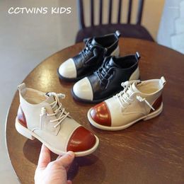 Boots Kids Shoes 2024 Autumn Children Fashion Ankle Babys Girls Pu Leather Brand Platform Toddler FB1673
