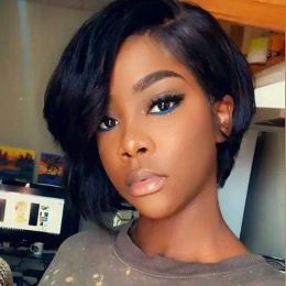 Wigs BeiSDWig Synthetic Bob Hair Wigs for Black Women Short Black Bob Haircuts for Women Wavy Hairstyles for Women Cosplay Peluca