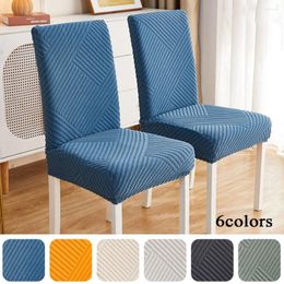 Chair Covers Elastic Cover Solid Colour Home Textile Decoration Jacquard Seat Cushion Comfortable Breathable Dustproof