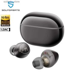 Cell Phone Earphones SoundPEATS Engine 4 Hi Res Bluetooth 5.3 Wireless Earbuds with LDAC Coaxial Dual Dynamic Drivers for Stereo Sound a total of 43 hours Q240402