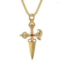 Pendant Necklaces Hip Hop Rock Gold Color Stainless Steel Magic Pestle Amulet Pendants For Men Jewelry Drop
