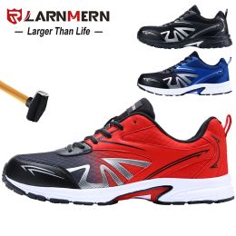 Boots LARNMERN Men's Steel Toe Safety Work Shoes Lightweight Breathable Antismashing Nonslip Construction Protective Footwear