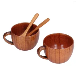 Mugs Wooden Beer Mug Hand Made Milk Cup Convenient Ergonomic Strong And Easy With Natural Woody Fragrance For Birthday Gift Home Bar
