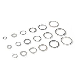 450/280/200Pcs Gaskets Washers Gasket Aluminium Flat Metal Washer Gasket Assorted Aluminium Sealing Rings set With Box