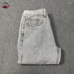 Men's Jeans Washed Do Old BROKEN PLANET Pants Men Woman 1:1 Quality Embroidery LOGO Straight Casual Trousers Sweatpants