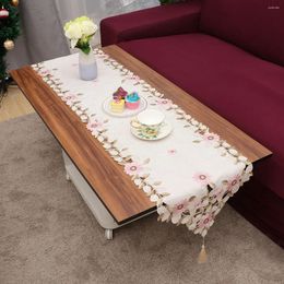 Table Cloth Pastoral Embroidered Tablecloth Fashion Decoration For Dining Kitchen Party Pink