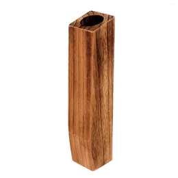 Vases Wooden Flower Tabletop Decoration Vintage Manual Pot Creative Planter Desktop Holder