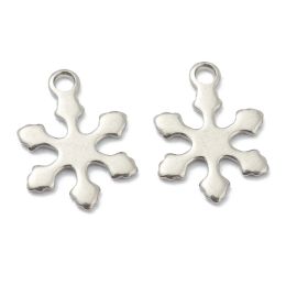 Sandals 1000pcs 304 Stainless Steel Charms Laser Cut Snowflake Charm for Christmas Jewellery Making Diy Earrings Pendants Accessories