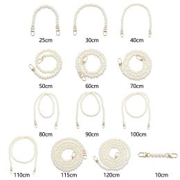 13 Sizes Pearl Strap for Bags Handbag Handles DIY Purse Replacement Long Beaded Chain for Shoulder Bag Straps Pearl Belt