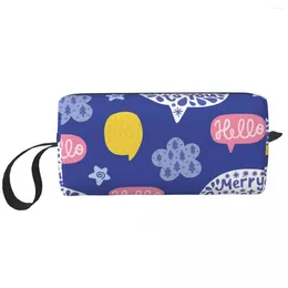 Cosmetic Bags Christmas Pattern Portable Makeup Case For Travel Camping Outside Activity Toiletry Jewellery Bag