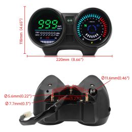 Car Speedometer Guage For Motorcycle Digital Dashboard LED Electronics RPM Metre With Fuel Level For TITAN 150 For Honda