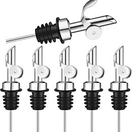 Stainless Steel Wine Stopper Automatic Cap Pourer Cocktail Mouth Pourer Stopper Automatic Cap Gravity Flip Bar Tools LT885