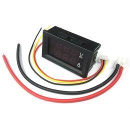 DC 100V 10A Digital Voltmeter LED Display Voltage Tester Ammeter 0.28" Blue Red Current Gauge Voltage Metre