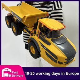Double E E591 1:20 2.4G RC Car Alloy Dump Truck Engineering Vehicle A40G Remote Control Car Kid Toys for Boys Children Xmas Gift