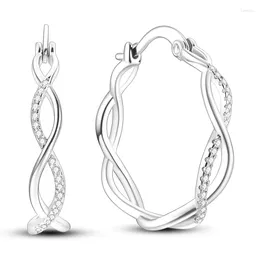 Hoop Earrings 925 Sterling Silver Gold&Rose Gold&Silver Shining Tengman Non Trading Weaving For Women's Birthday Accessories