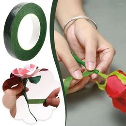 Decorative Flowers Green Adhesive Tape For DIY Handmade Flower Packaging And Art Floral Wrapping Materials Silk K1X0