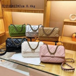 Designer Bag Shoulder Chain Clutch Flap Chaneled Totes Bags Wallet Cheque Velour Thread Purse Double Letters Solid Waist Square Stripe Women