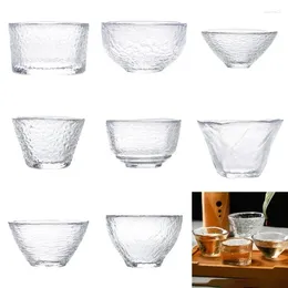 Wine Glasses Japanese-style Handmade Hammered Glass Small Teacup Sake Cup Crystal Golden Point Tea Set