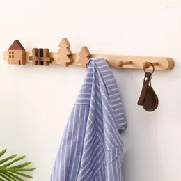 Hooks Hat Scarf Storage Organizer Wood Key Holder Strong Ring Rack Phone Clerk Housekeeper Decorative Wall Mounted Hangers