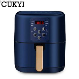 Air Fryers CUKYI 6L Home Air Fry Pan Electric Baking Oven Automatic French Chips Making Machine Oil free BBQ Tool Cooking Machine 60 Minutes Y240402