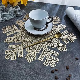 Table Mats Scandinavian Style Snowflake Placemats Pvc Household Anti-scald Heat Insulation Mat Non-slip Decorative