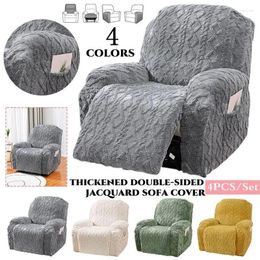 Chair Covers Thicken Plush Recliner Sofa Cover Soft Jacquard Weave Armchair Winter Warm Non Slip Slipcovers For Living Room