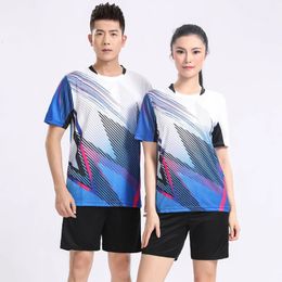 Men And Women Tracksuit Fashion Print Sportswear Sets TshirtShorts TwoPiece Sports Set Couples Quick Dry Tennis Suit 240402