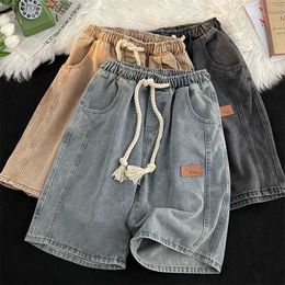 Men's Shorts 2024 Summer New Mens Denim Shorts Classic Black Blue Thin Fashion Slim Fit Business Casual Jeans Mens Brand B51L2404