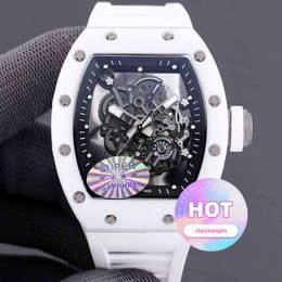 luxury watch Mechanical cool Rakish Wrist watches TV Factory rm055 business leisure full ceramic case tape mens 2023 New Luxury Style