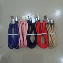 Cloth braid line 2 m Android data line flash charging high speed fast charging usb mobile phone charger three-in-one multi-head charging line
