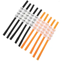 Disposable Cups Straws Shape Straw Halloween Beverage Drinking Decorations Party