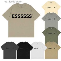 Men's T-Shirts tshirt designer shirt shirts mens t shirt chest 3D sile e letters printing 260g pure cottoni loose fit short slve wholesale price Y240402