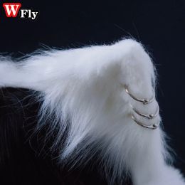 Y2K Gothic Lolita Women Girls Furry Cat ear Warm Earmuffs female Winter Warmer Lovely Ear Cover Foldable Headband Accessories