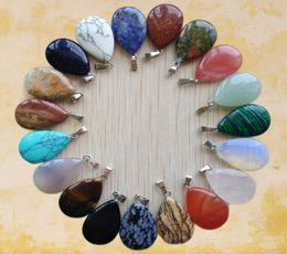 Bulk Natural stone Pendant Hexagonal prism Bullet Quartz Point Healing Crystals Chakra Cross Heart charm Exquisite Necklace Jewelr6805765