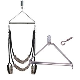 Items Strong Stainless Steel Tripod sexy Swing Hanger with Springs Hooks Couple Game Increase the quality of your life toys