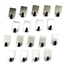 Hooks 12pcs Adhesive Stainless Steel Towel Racks Wall For Kitchen Bathroom Hook Bath Rack Sink