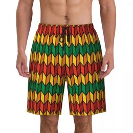 Men's Shorts Ethiopian Habesha Art Board Men Cool Beach Briefs Quick Dry Swim Trunks