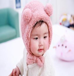 Children Kid Warm Soft Plush Cartoon Animal Hat Earmuff Cute Girl Boy Winter Bobble Bear Hats Baby Birthday Party Costume Fancy Dr8550761