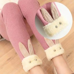 Trousers Girls Warm Pants With Fleece Thick Leggings For Girl Sweatpants Cotton Kids Casual Outfits Children Clothes