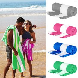 Towel Double Striped Printed Quick Drying Beach Absorbent Microfiber Yoga Portable Adult
