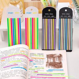 160 Sheets Transparent Rainbow Index Memo Pad It Sticky Notepads Paper Sticker Notes Bookmark School Supplies Kawaii Stationery