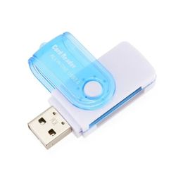 2024 USB2.0 High-speed Card Reader 4 In One Multi-function Card Reader Large Rotation TF External Mini Adapterfor Multi-function Card Reader
