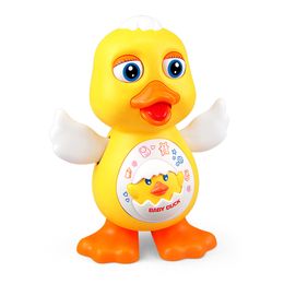 Baby Musical Dancing Duck Doll Pet Robot Toy Interactive Light Up Infant Learning Development Toys For 1 2 To 4 Toddlers Girls