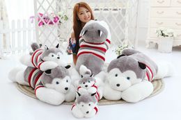 Factory direct supply new dog plush toy sweater husky doll pillow for girlfriend birthday gift