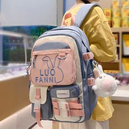 School Bags Lady Laptop Waterproof Women Embroidery Kawaii Backpack Girl College Travel Bag Cute Harajuku Fashion Female Book